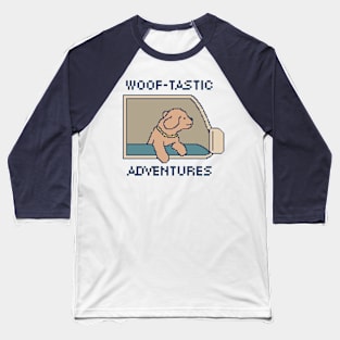 Woof-tastic Adventures - 8bit Baseball T-Shirt